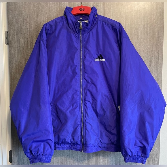 adidas Other - Vintage 90’s Adidas Puffer Coat - Three Stripe Full Zip - Size XL